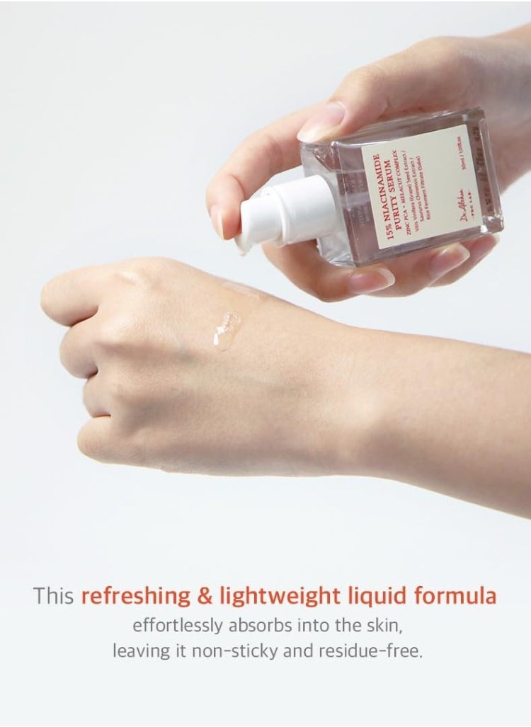Dr. Althea 15% Niacinamide Purity Serum – Brightening & Oil-Control Serum, 30ml – Reduces Dark Spots & Minimizes Pores