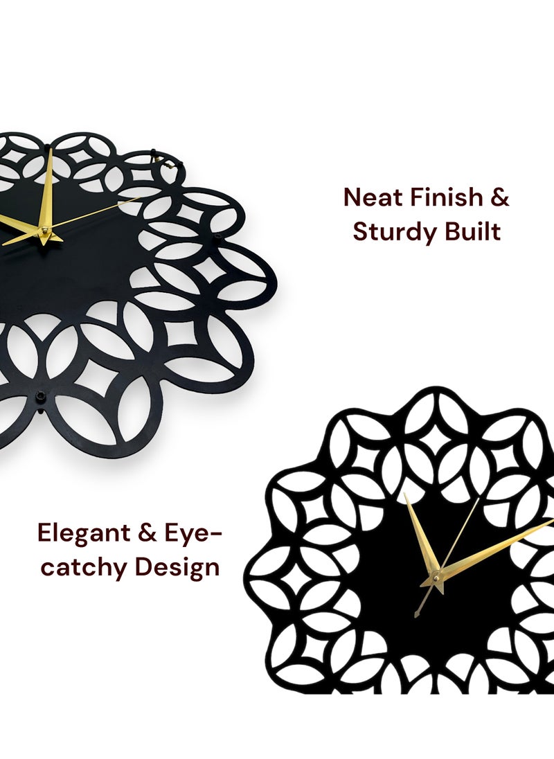 Wall Clock for Home Stylish Latest | Minimalist Metal Wall Clock | Stylish Analog Big Size Wall Watch | Wall Decor Gift Item (Style 5, 16 x 16 inches)