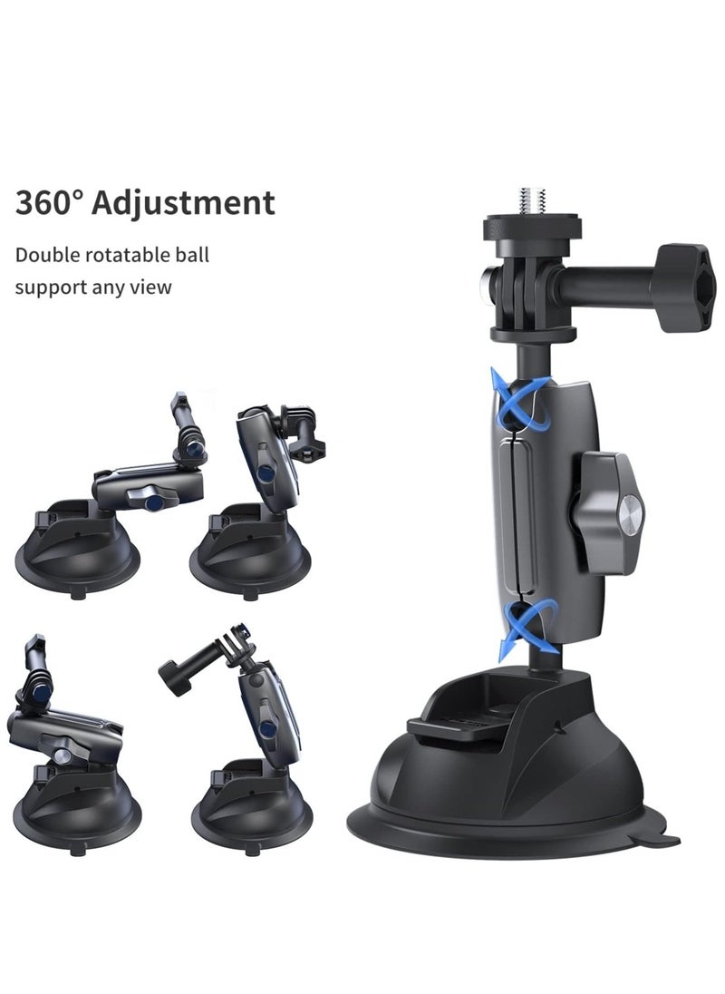 TELESIN Action Camera Universal Suction Cup Mount 360 Degree Rotatable for GoPro, Insta360, DJI Osmo Action, Osmo Pocket and Mobile Phone