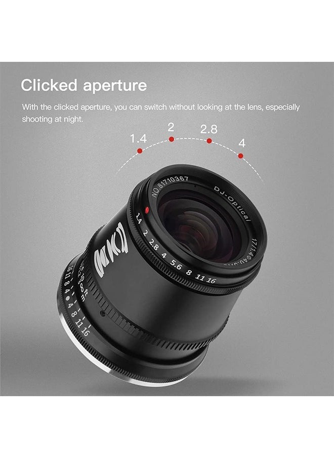 TTArtisan 17mm F1.4 APS-C Manual Focus Large Aperture Lens for E Mount Camera Like A5000 A5100 A6000 A6100 A6300 A6400 A6500 A6600 NEX-3 NEX-3N NEX-3R NEX-5T NEX-5R NEX-5 NEX-5N NEX-7 NEX-5C