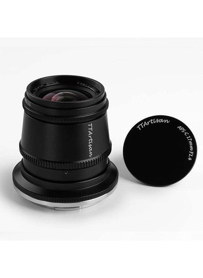 TTArtisan 17mm F1.4 APS-C Manual Focus Wide-Angle Large Aperture Camera Lens for Z Mount Camera Like Z6、Z7、Z50、Z5、Z6II、Z7II （Black