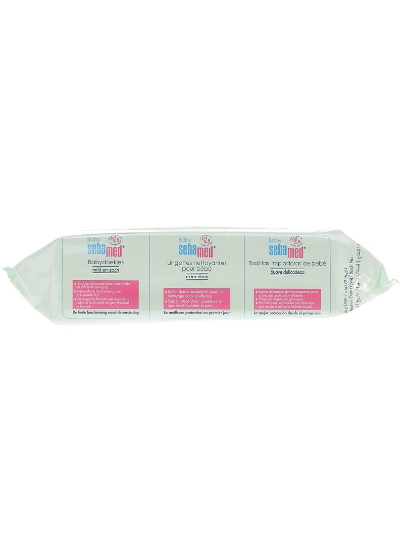 Baby Cleansing Wet Wipes With Aloe Vera 72 Pieces Pack
