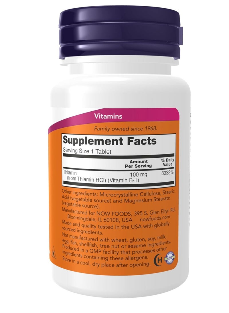 Vitamin B-1 100 mg - 100 Tablets