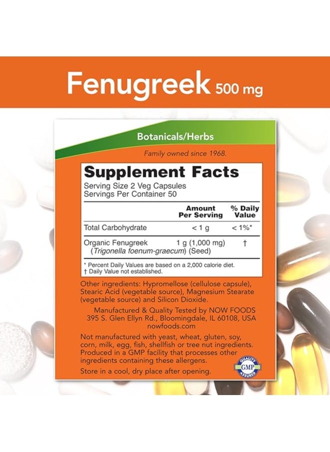 Fenugreek 500 Mg 100 Capsules