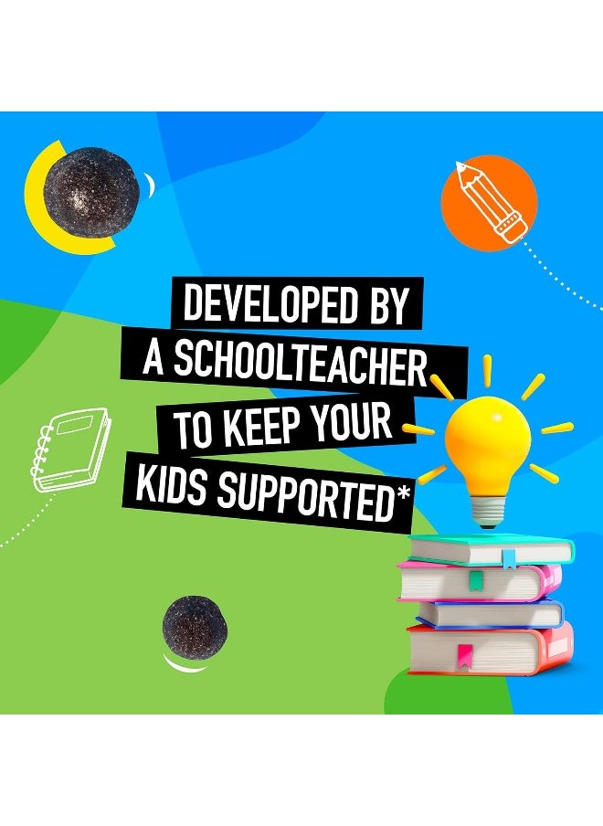 Airborne KIDS Elderberry + Zinc & Vitamin C Gummies, Kids Immune Support with Powerful Antioxidants Vit D & E - 50 gummies, Elderberry Flavor