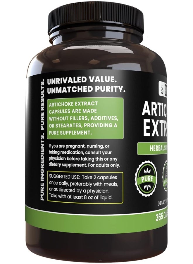 PURE ORIGINAL INGREDIENTS Artichoke Extract (365 Capsules) Digestion Support, Cholesterol Balance