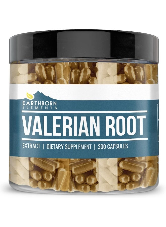 Valerian Root Capsules (200 Capsules) 100% Pure Valerian Root Extract, All-Natural & Gluten-Free, Sleep & Relaxation