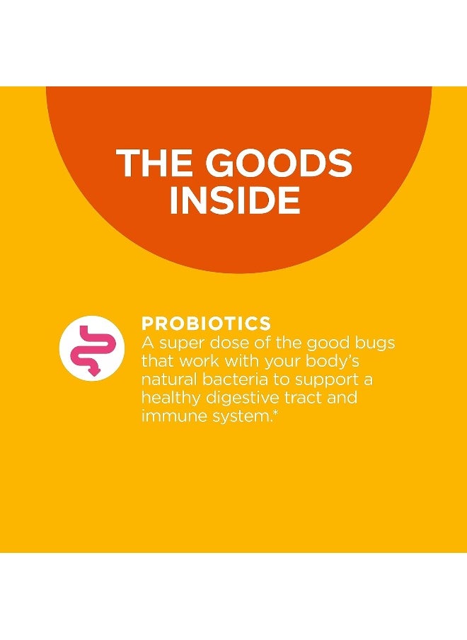 OLLY Probiotic Gummy, Immune and Digestive Support, 1 Billion CFUs, Chewable Probiotic Supplement, Mango, 25 Day Supply - 50 Count