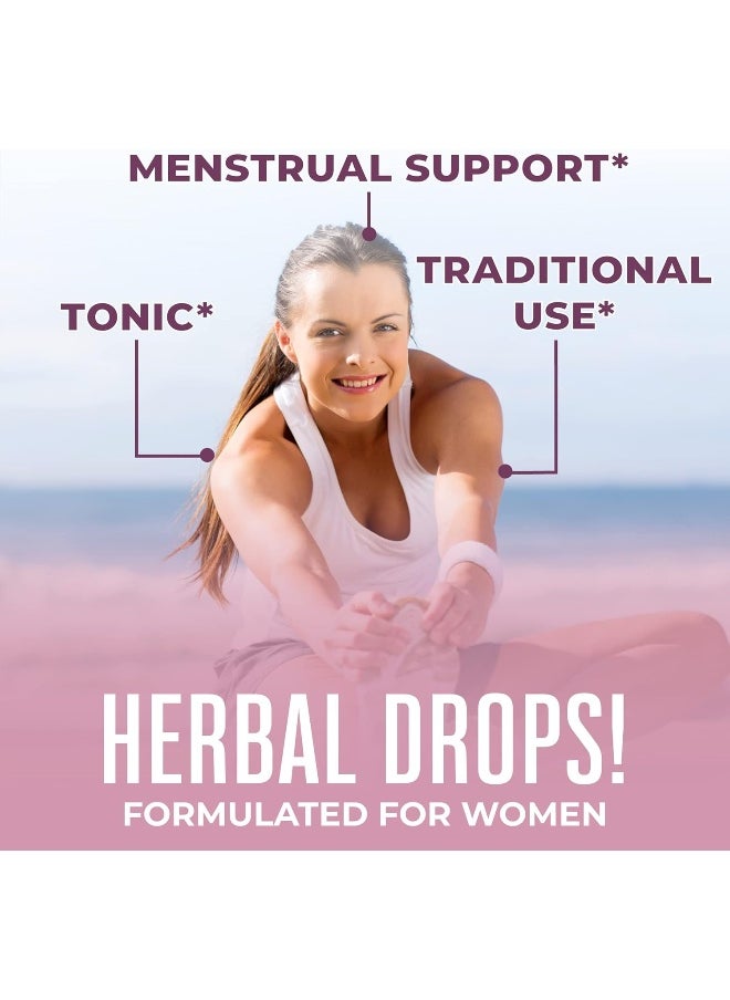 MaryRuth Organics Herbal Supplement Drop, Support Menstruating Bodies and Relaxation, Pack of 1, USDA Raspberry, Stinging Nettle Leaf, Eleuthero Root, Chaste Tree Berry, Vegan, 1 Fluid Ounces