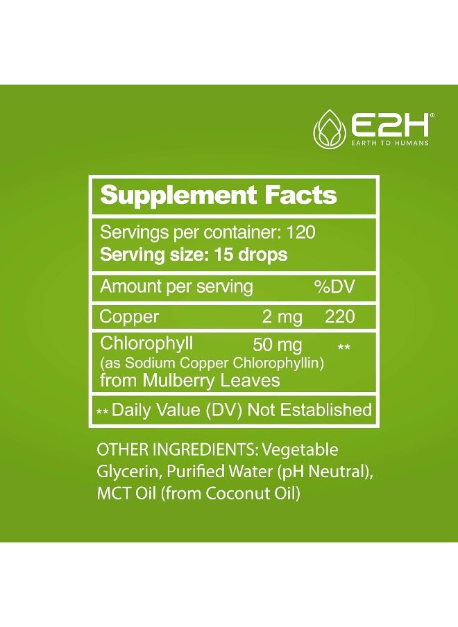 E2H Earth to Humans All-Natural Liquid Chlorophyll
