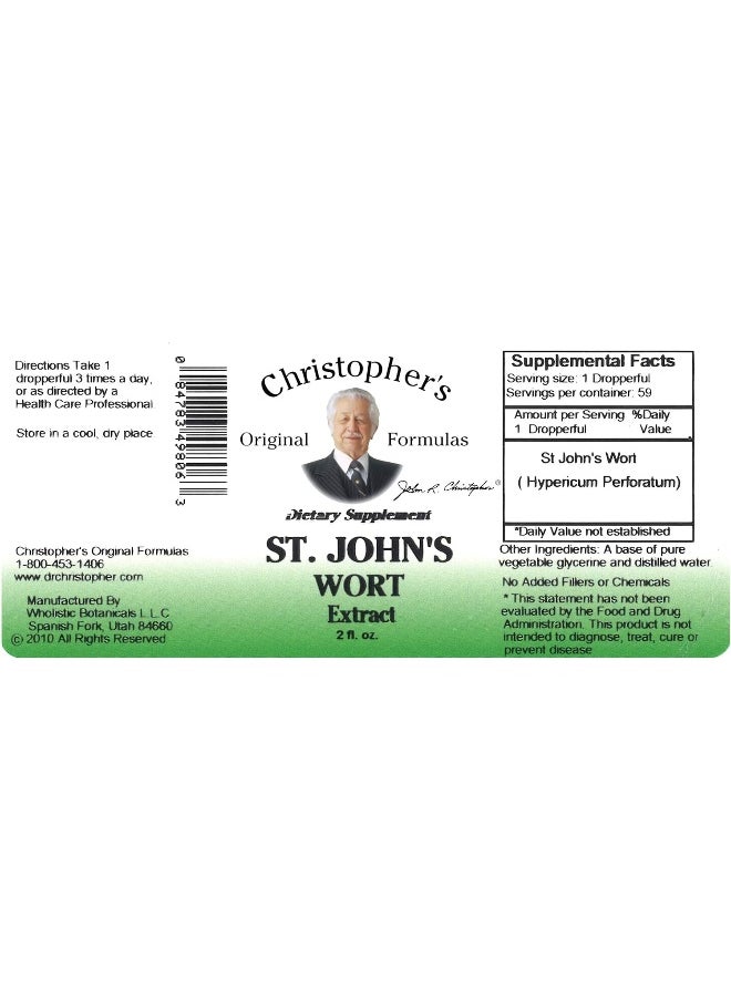 Christopher's Dr. Formulas St Johns Wort Herb Extract, 2 oz (Pack of 1)