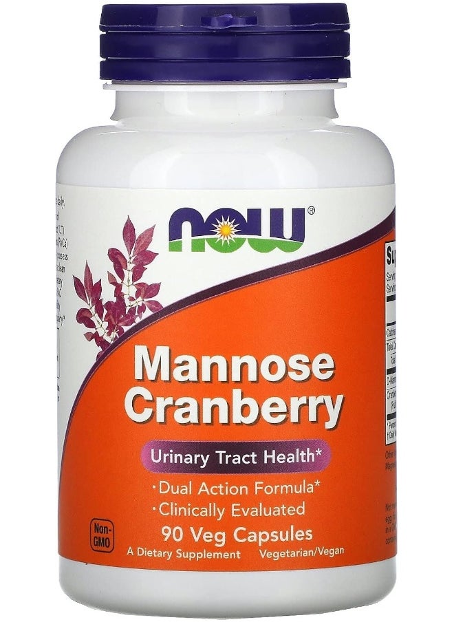 Now Foods, Mannose Cranberry, 90 Veg Capsules