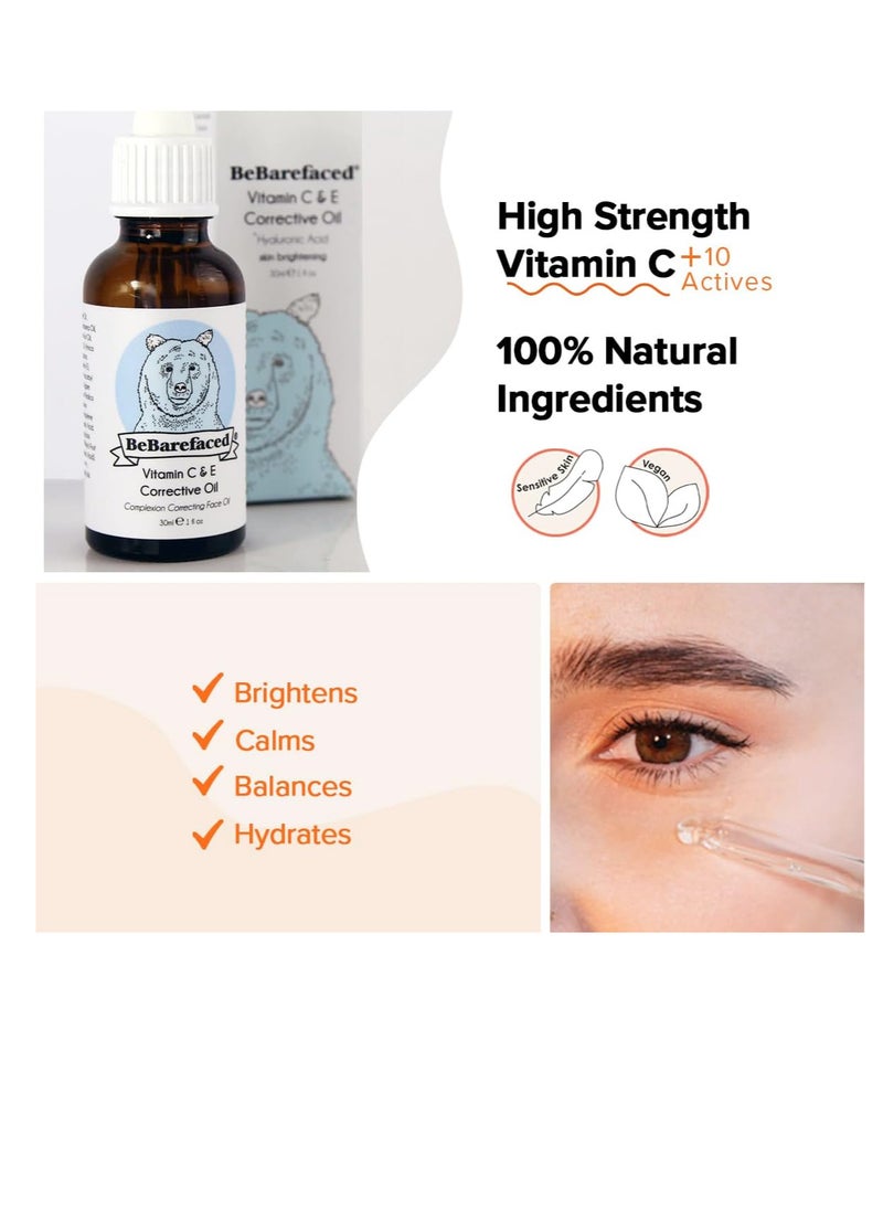 Vitamin E Face Oil - Facial Vitamin C Night Serum With Hyaluronic Acid