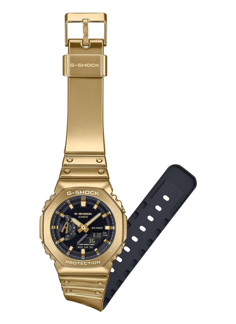 Analog+Digital Resin Band Fine Metallic Series Watch GA-2100YMG-9ADR