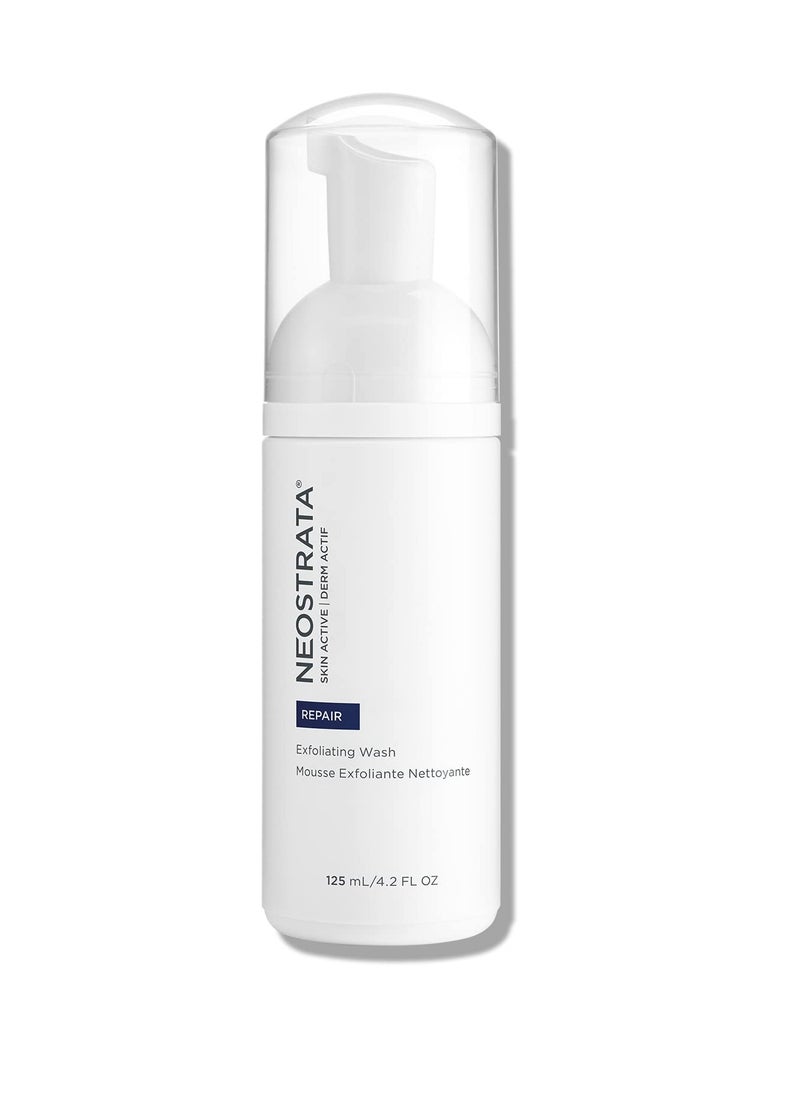 NEOSTRATA Exfoliating Wash Revitalizing Foaming Facial Cleanser with Polyhydroxy Acid For All Skin Types Soap-Free Fragrance-Free, 4.2 Fl Oz (Pack of 1)