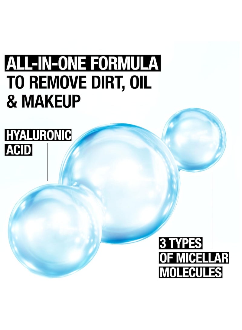Neutrogena Hydro Boost Micellar Water with Hydrating Hyaluronic Acid, Micellar Cleansing Water for Sensitive Skin Removes Makeup, Dirt & Oil, Non-Comedogenic & Alcohol-Free 13.5 fl. ozFluid Ounce