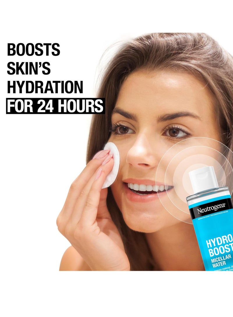 Neutrogena Hydro Boost Micellar Water with Hydrating Hyaluronic Acid, Micellar Cleansing Water for Sensitive Skin Removes Makeup, Dirt & Oil, Non-Comedogenic & Alcohol-Free 13.5 fl. ozFluid Ounce