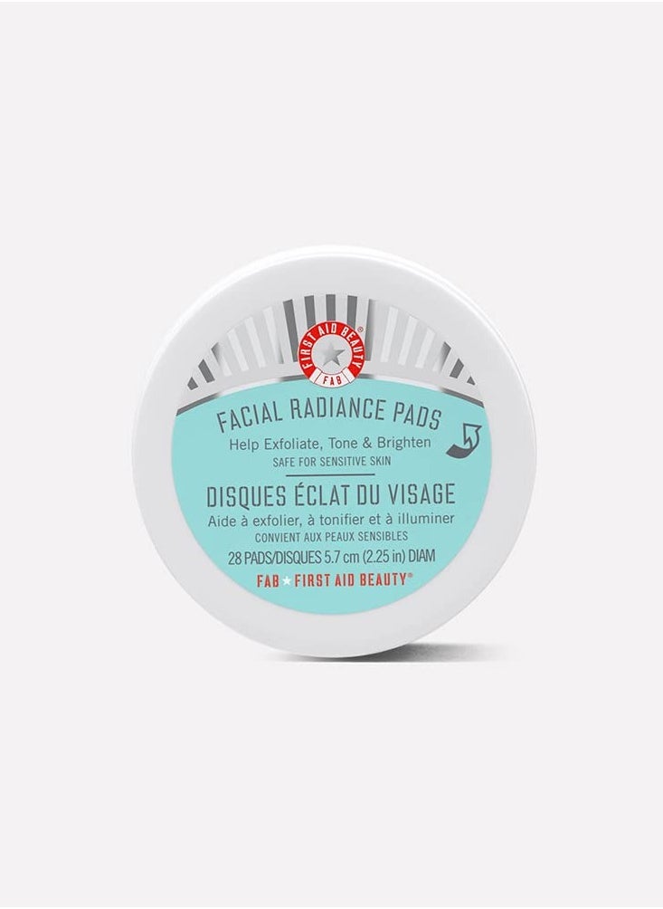 First Aid Beauty Facial Radiance Pads, Exfoliating Pads with AHA, 28 Count