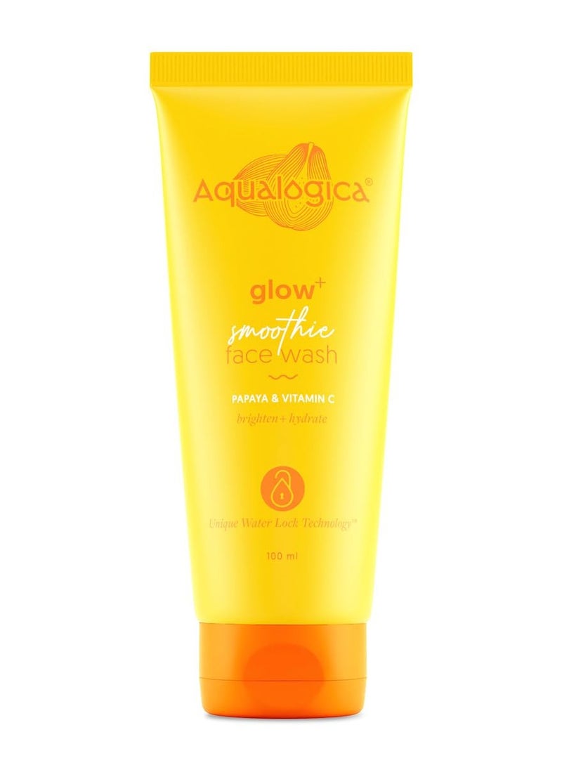 Glow+ Smoothie Face Wash | with Vitamin C & Papaya | Gently Cleanses Dirt & Impurities | Helps Reveal Healthy Glowing Skin | 3.38 Fl Oz/100ml