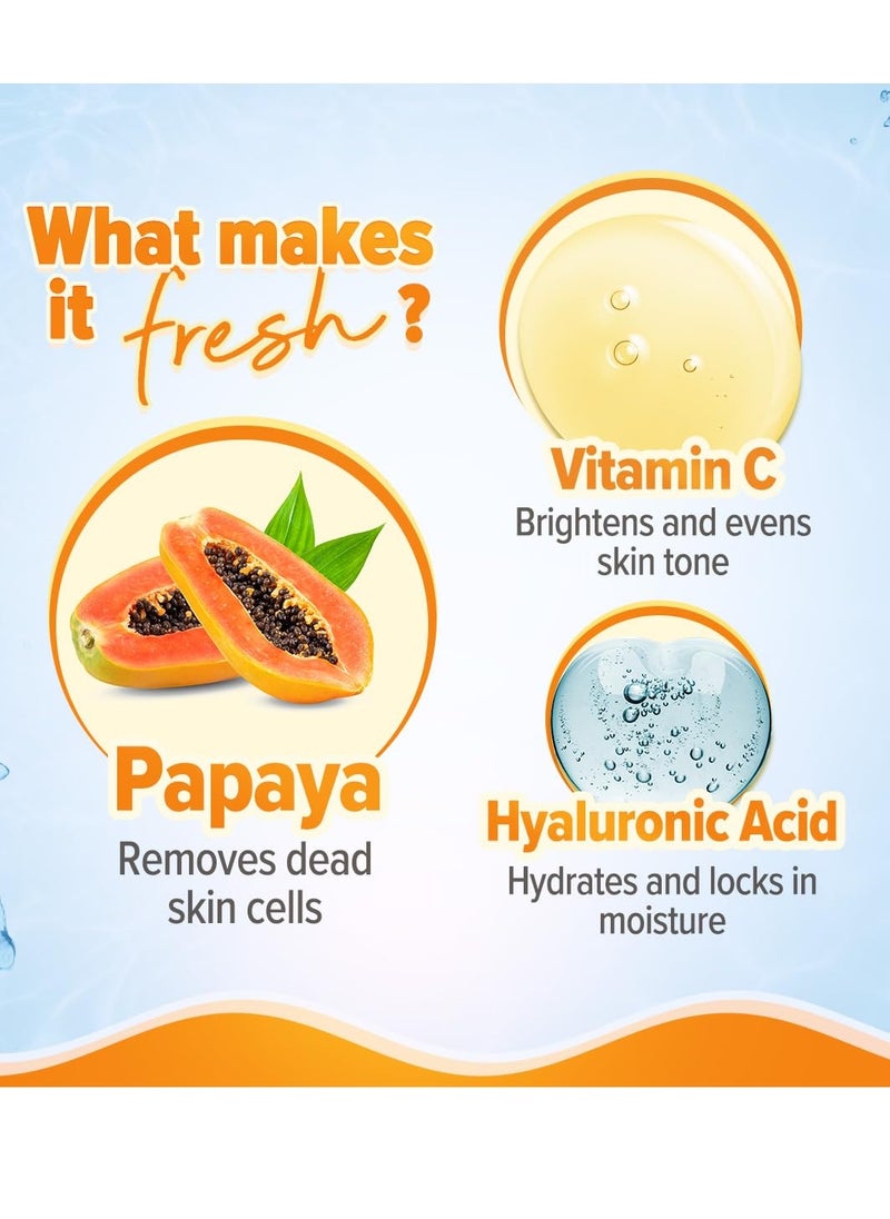 Glow+ Smoothie Face Wash | with Vitamin C & Papaya | Gently Cleanses Dirt & Impurities | Helps Reveal Healthy Glowing Skin | 3.38 Fl Oz/100ml