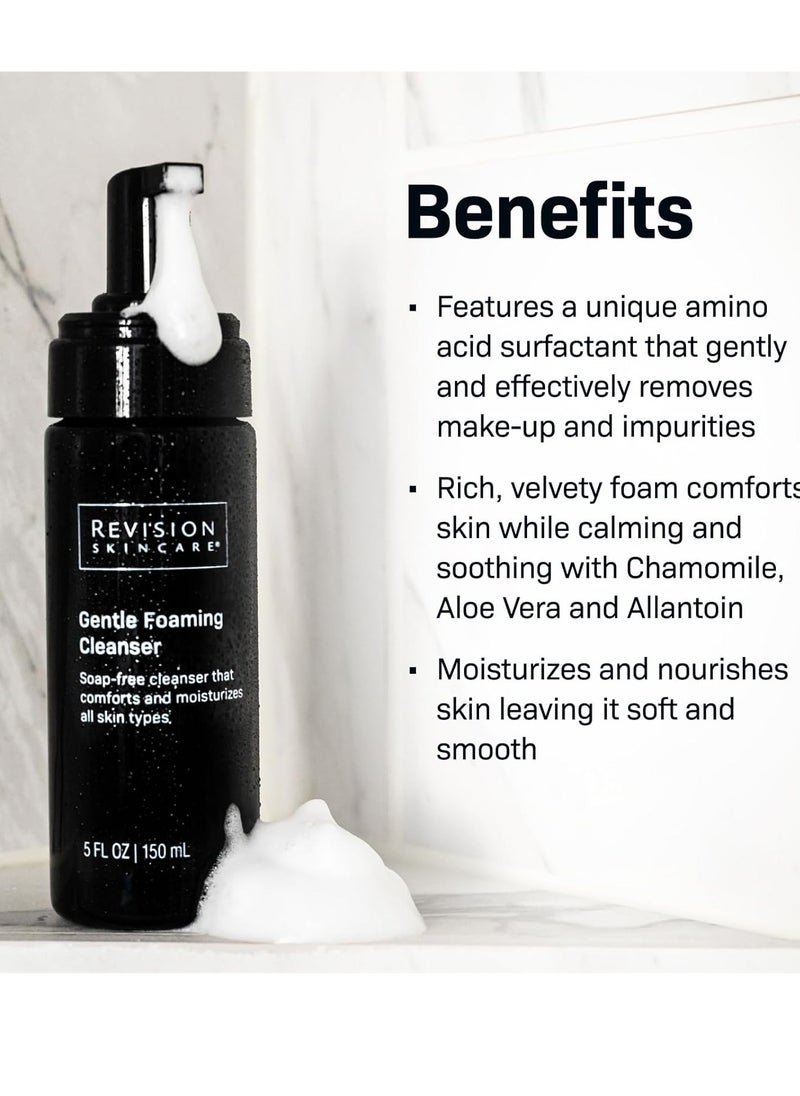 Revision Skincare Gentle Foaming Cleanser, Soap Free Facial Cleanser and Makeup Remover, Soothing and Moisturizing, 5 fl oz