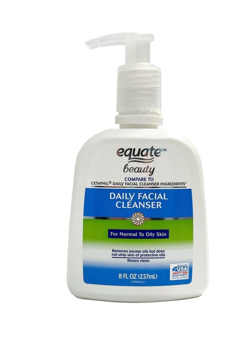 Equate Beauty Daily Facial Cleanser for Normal to Oily Skin, 8 Fl oz