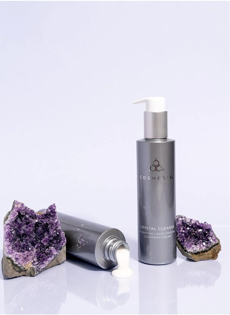 Cosmedix Crystal Cleanse - Hydrating Liquid Cleansing Cream - Removes Daily Impurities - Gentle Enough for All Skin Types - Delivers Long-Lasting Moisture - Refreshes Your Complexion - 5.5 oz