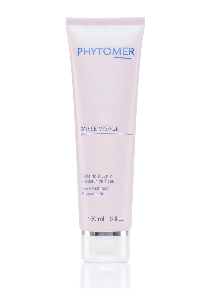 PHYTOMER Rosée Visage Face Cleansing Gel | Daily Facial Cleanser & Makeup Remover | With Rose Water | 95% Natural Ingredients | Sustainable & Eco-Friendly Skin Care | 250ml