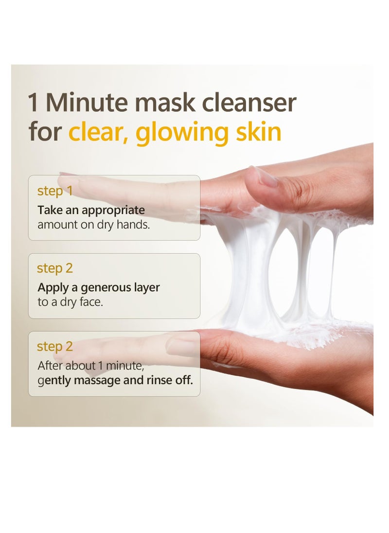 FABYOU Rice Mask Cleanser 6.76 oz– Glow-Boosting & Hydrating Face Wash with Jeju Rice & Natto Gum, Gentle Exfoliating Daily Foam Cleanser, Deep Pore Cleanser, Non-Irritating- Korean Skin Care