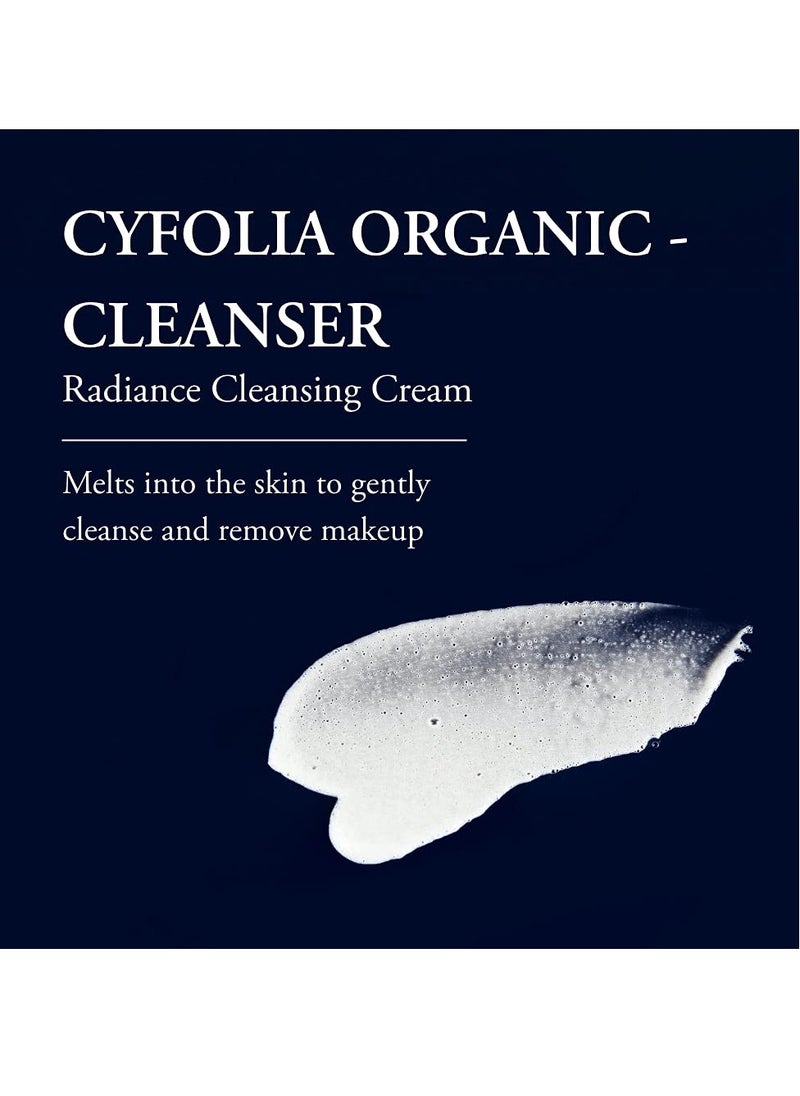 Phytomer Cyfolia Organic Cleansing Cream | Healthy, All-Natural Facial Cleanser | Certified Organic | Gentle Face Cleanser & Makeup Remover | Radiant, Glowing, Softer Skin | 150 ml