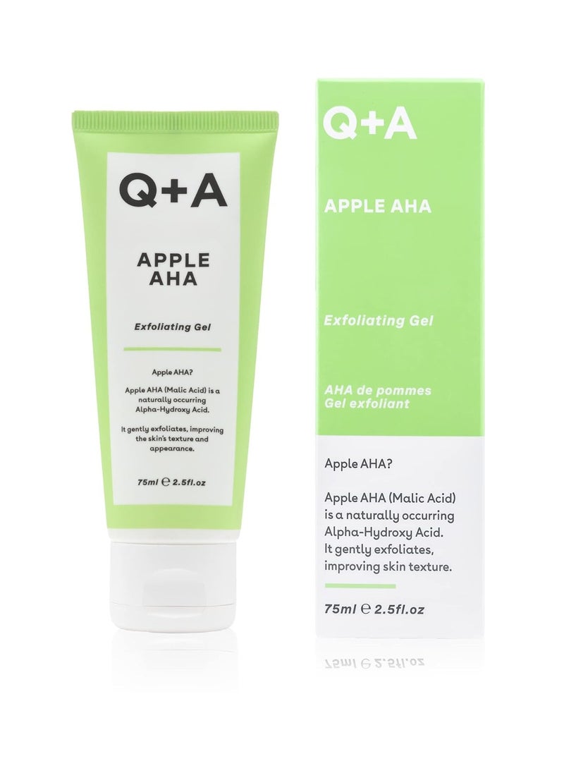 Q+A Apple AHA Exfoliating Gel, naturally occurring Malic and Lactic Acid alongside Apple Fruit Extracts and Glycolic Acid for smoother, brighter skin (2.5 Fl.Oz)