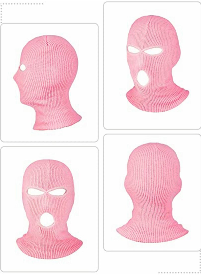 3 Hole Full Face Cover Winter Outdoor Sport Knitted Face Cover Ski Adult Balaclava Headwrap Full Face Mask Motorcycle Cycling Snowboard Gear for Outdoor Sports for Men Women3 Pieces