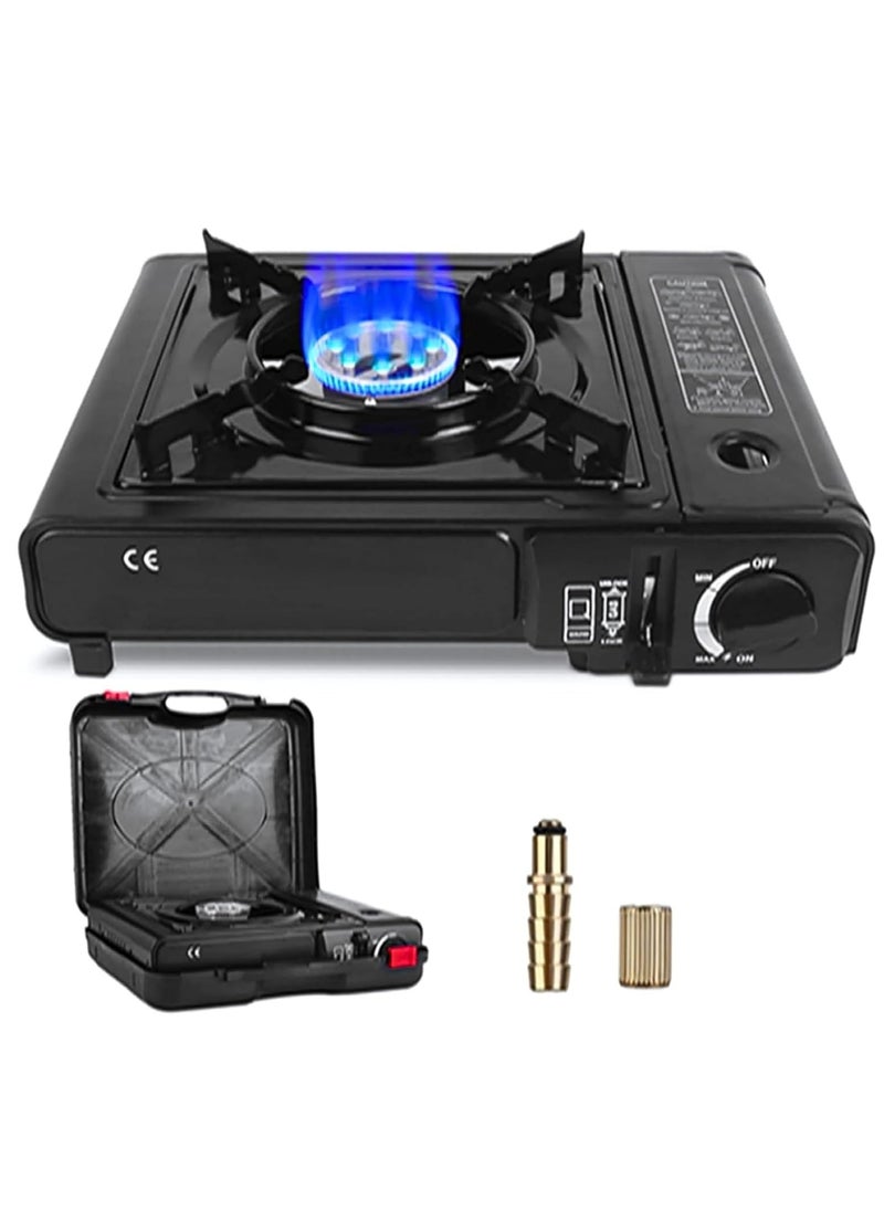 3300W Portable Camping Stove – Dual Fuel Butane & Propane Burner, Piezo Ignition, Safety Cut-Off, Automatic Tank Ejection, Carry Case – Ideal for Camping, Hiking & Outdoor Cooking, 8000BTU