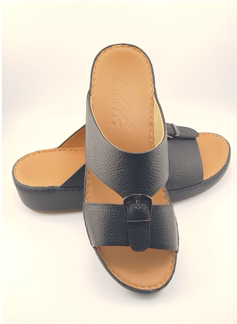Premium Handmade Arabic Sandal | Pure Leather & PU Sole | Authentic Craftsmanship