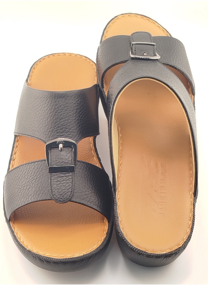 Premium Handmade Arabic Sandal | Pure Leather & PU Sole | Authentic Craftsmanship