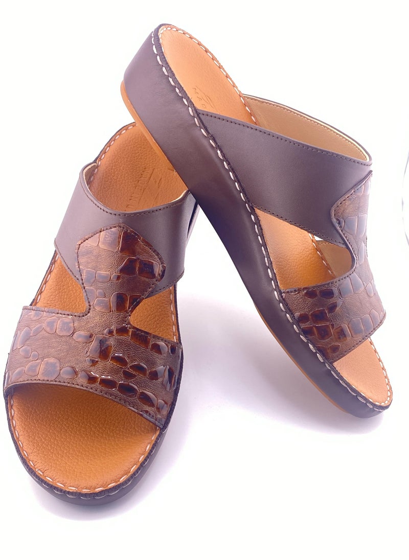 The Majestic Heritage Handcrafted Premium Arabic Full Leather Antique Sandal