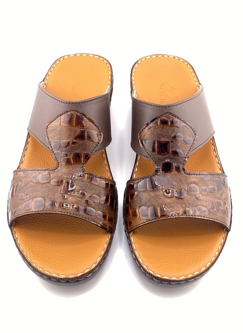 The Majestic Heritage Handcrafted Premium Arabic Full Leather Antique Sandal