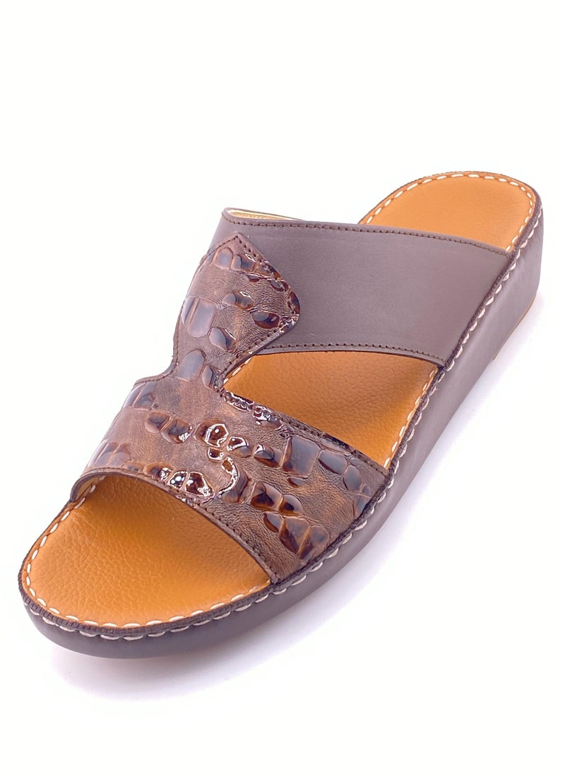 The Majestic Heritage Handcrafted Premium Arabic Full Leather Antique Sandal