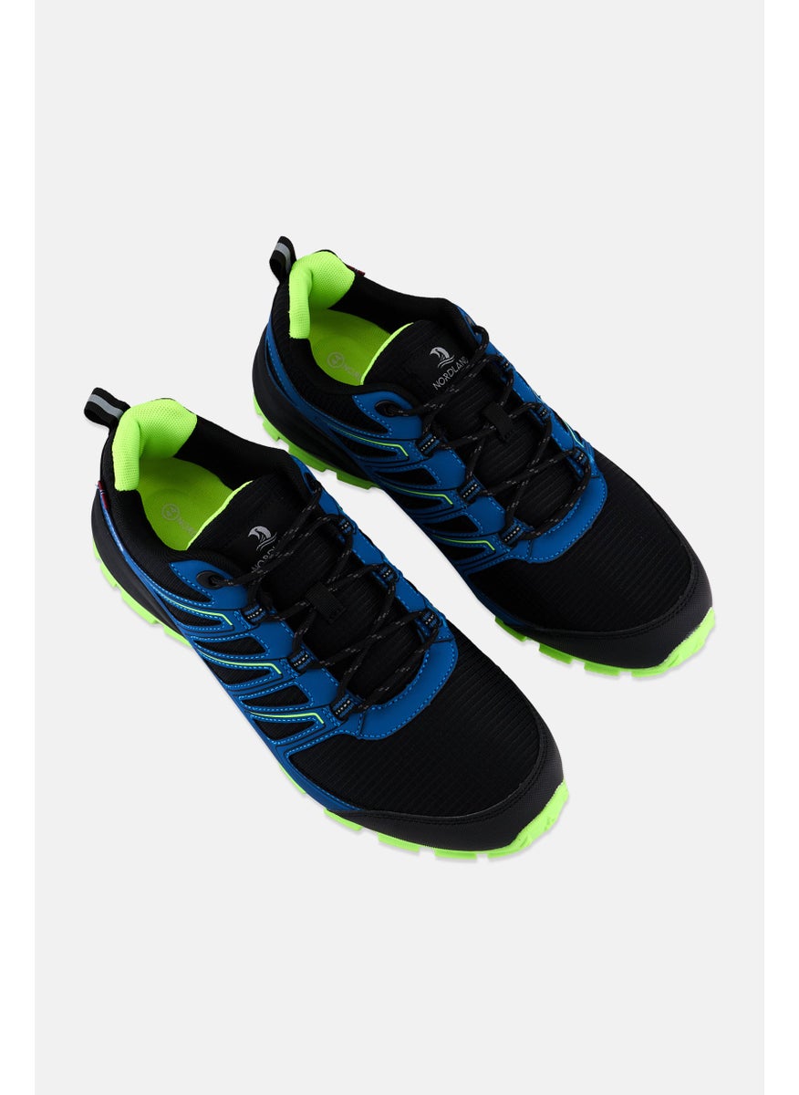 Men Brand Logo Lace Up Casual Shoes, Black