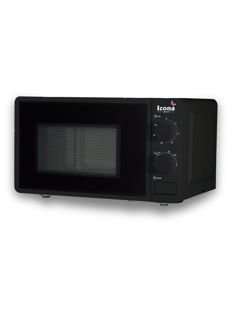 Icona 20L Digital Touch Control Microwave Oven – 1100W Built-In Microwave with Timer, Dishwasher-Safe, Stainless Steel Inner Cavity, Left-Hinged Door, White