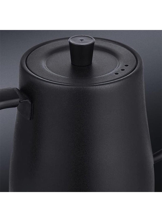 Electric Gooseneck Kettle 304 Stainless Steel Coffee and Tea Pot Automatic Temperature Control and Constant Temperature, Quick Heating (BLack)