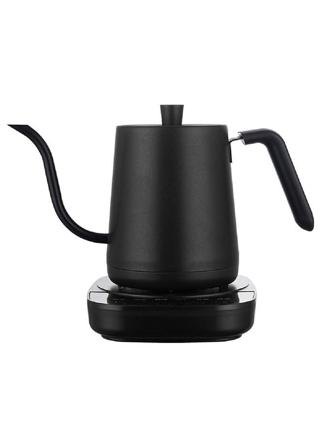 Electric Gooseneck Kettle 304 Stainless Steel Coffee and Tea Pot Automatic Temperature Control and Constant Temperature, Quick Heating (BLack)