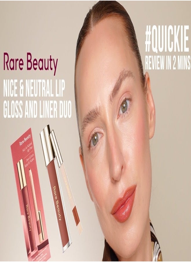 Rare Beauty by Selena Gomez Nice & Neutral Lip Duo – Limited-Edition Set Featuring Stay Vulnerable Glossy Lip Balm in Nearly Neutral & Kind Words Matte Lip Liner in Patient