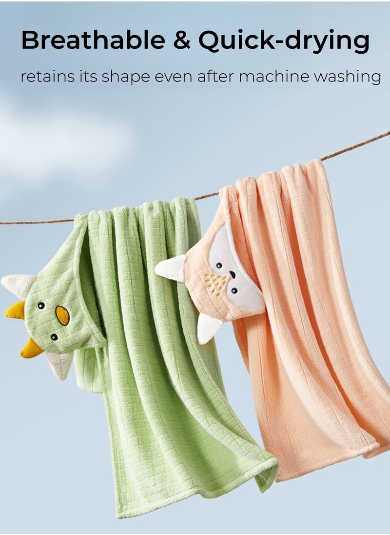 Baby Hooded Bath Towel, Natural Cotton Bamboo Baby Towel, Ultra Absorbent Baby Towel with Ears, Soft Baby Stuff Shower Gifts for Babies, Infant, Toddler and Kids Owl Style Towel