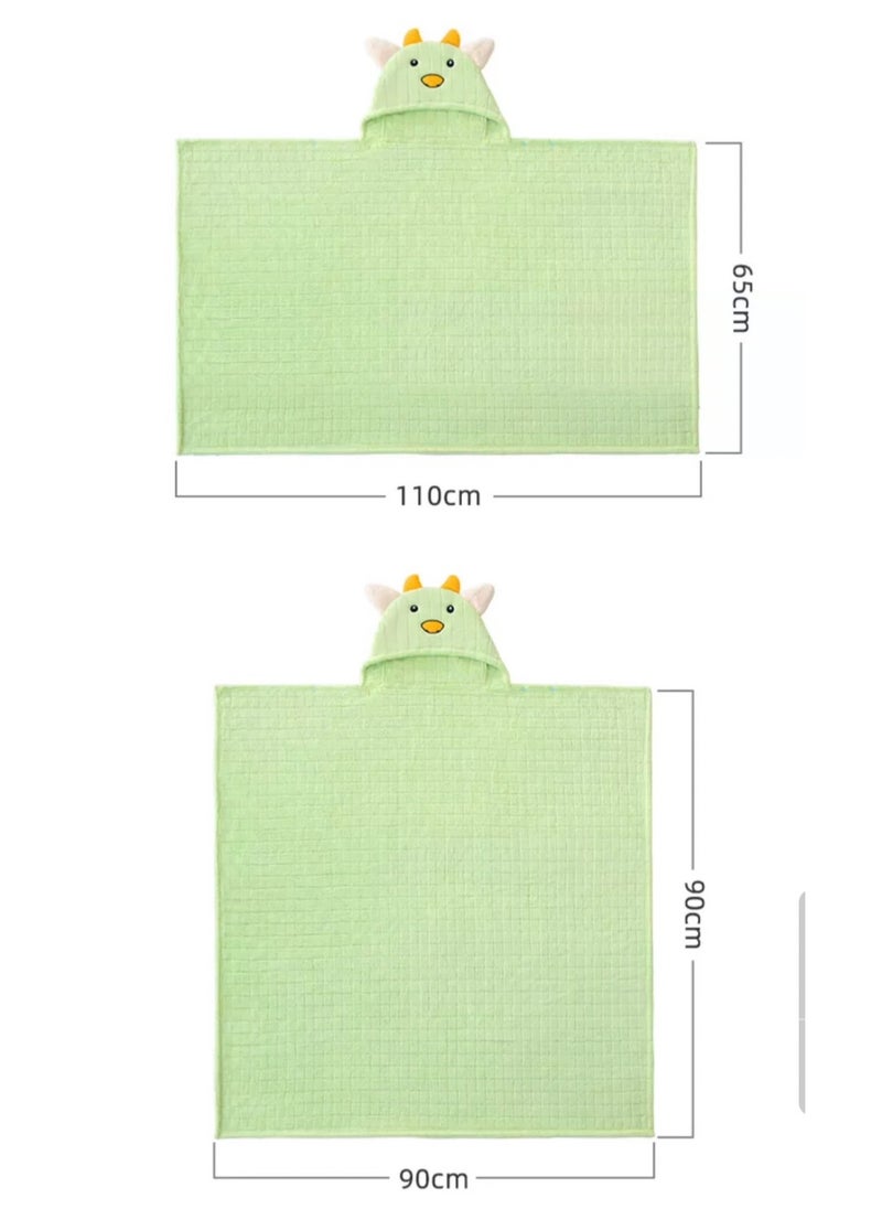 Baby Hooded Bath Towel, Natural Cotton Bamboo Baby Towel, Ultra Absorbent Baby Towel with Ears, Soft Baby Stuff Shower Gifts for Babies, Infant, Toddler and Kids Owl Style Towel