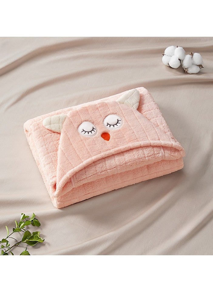 Baby Hooded Bath Towel, Natural Cotton Bamboo Baby Towel, Ultra Absorbent Baby Towel with Ears, Soft Baby Stuff Shower Gifts for Babies, Infant, Toddler and Kids Owl Style Towel