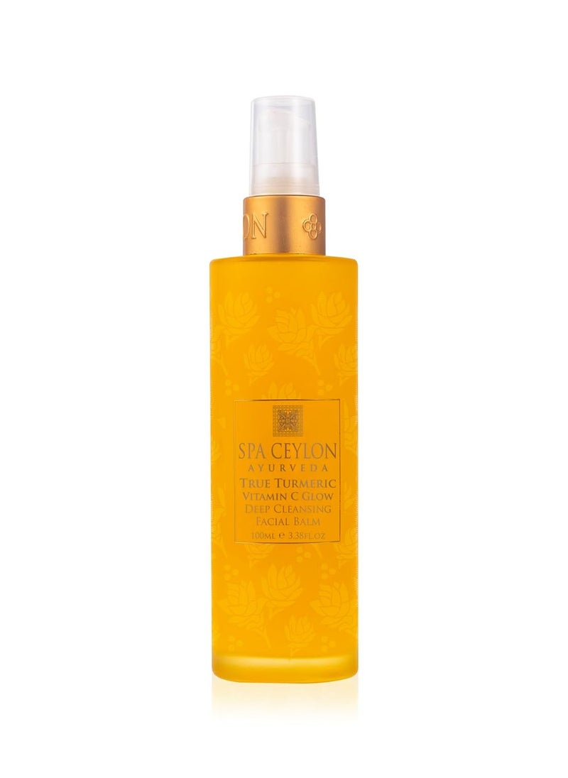SPA CEYLON True Turmeric Vitamin C Glow Deep Cleansing Facial Balm | for Normal To Dry Skin | Ayurveda | for Blemished | Pigmented | And Uneven Skin