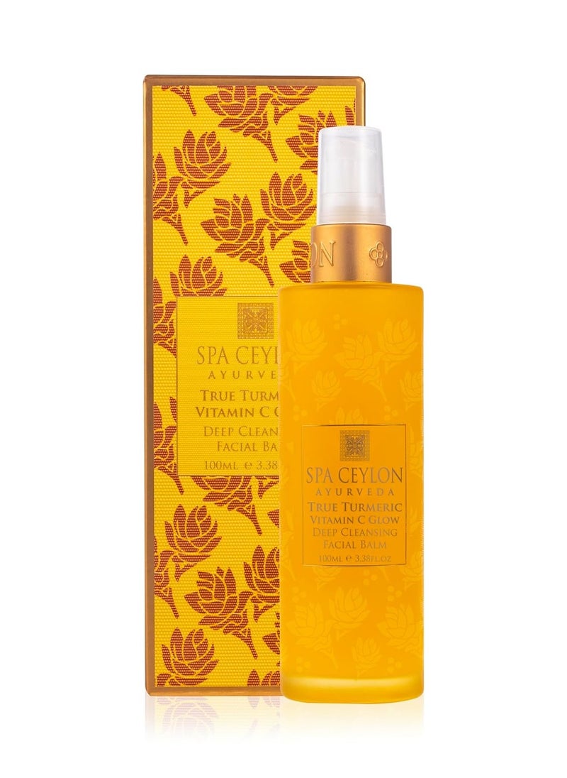 SPA CEYLON True Turmeric Vitamin C Glow Deep Cleansing Facial Balm | for Normal To Dry Skin | Ayurveda | for Blemished | Pigmented | And Uneven Skin