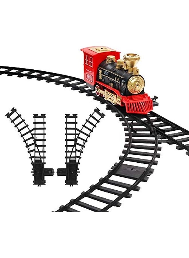 2 Pcs Train Tracks Accessories Curved Switch Track Railroad Building Toy Railway Rail with 14 Snaps for  9015 Trains Set,Gifts for 3 4 5 6 7 8+ Year Old Kids (Size：6cm-2.36in)