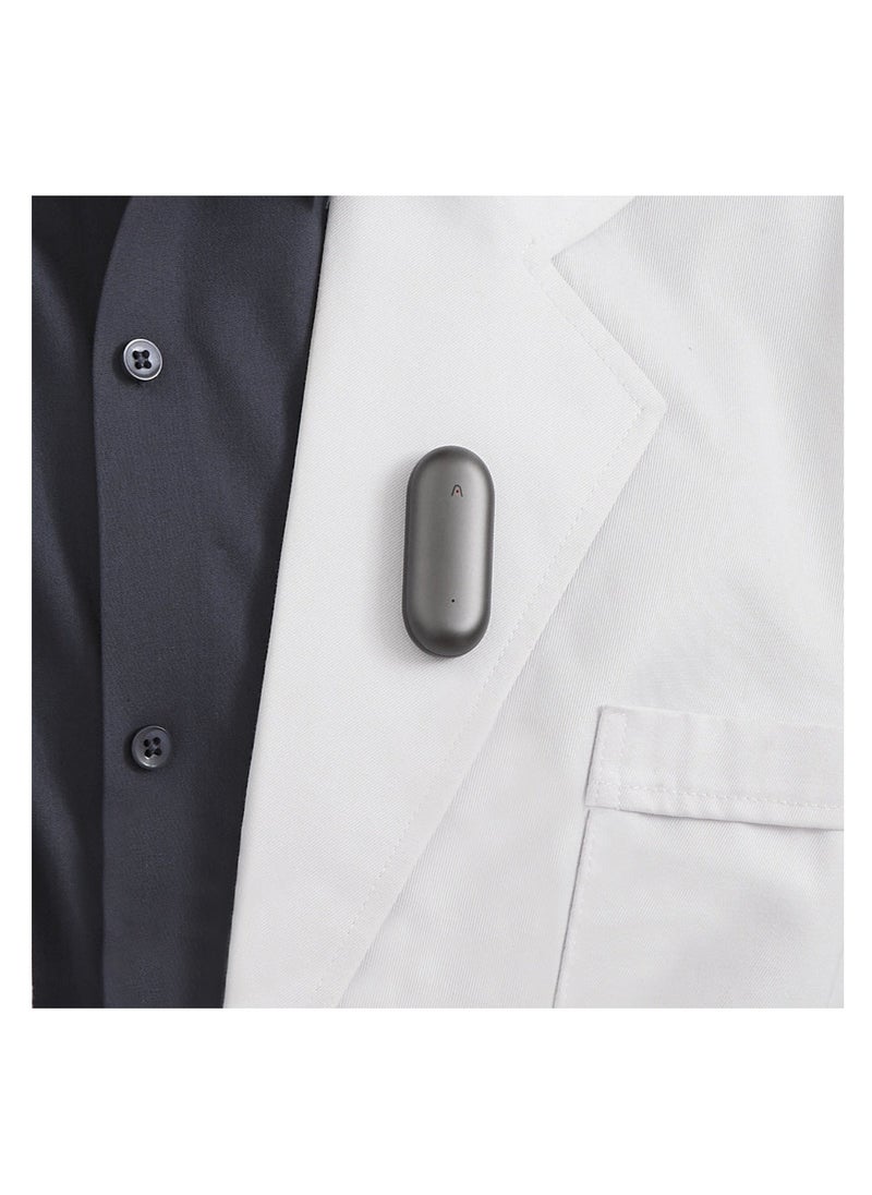 PLAUD NotePIN AI Voice Recorder – Wearable, App-Controlled, Transcribe & Summarize with ChatGPT, 64GB Memory, Supports 112 Languages, in Cosmic Gray
